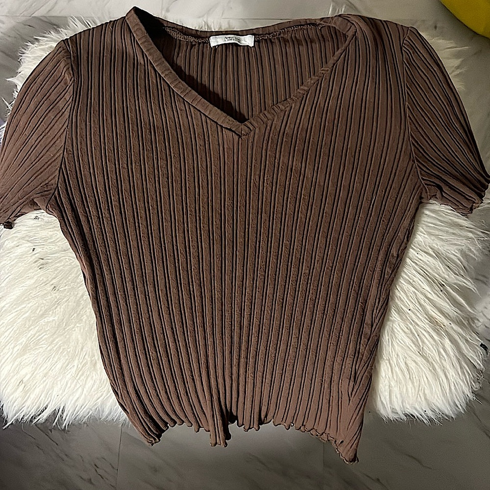 Brown crop top